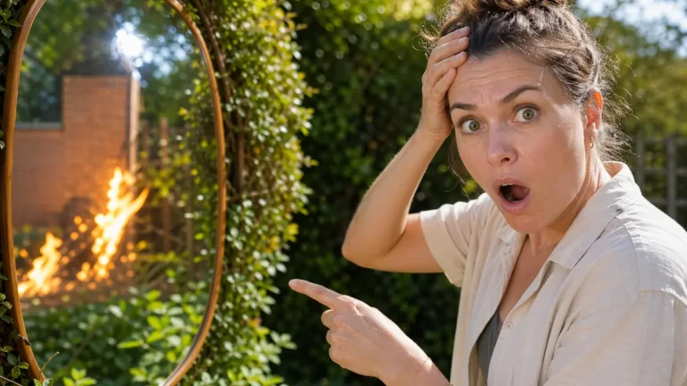 miroir jardin danger